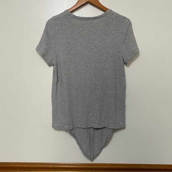 Madewell Texture & Thread Tie Front Round Neck Top Short Sleeve Womens Small - Picture 5 of 9